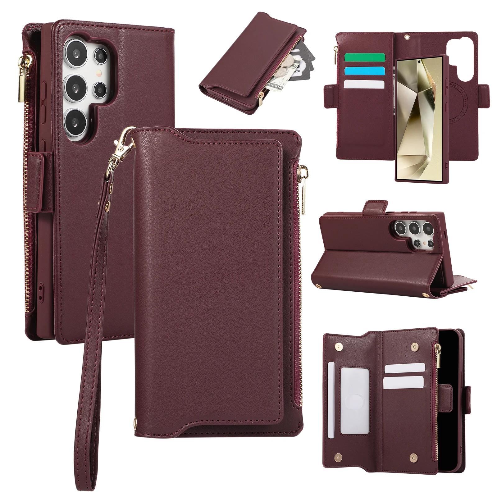 Crossbody Zipper Cards Solt Wallet Leather Case For Samsung S24 Ultra S23 Plus S22 S21 A55 A15 A14 A54 in 1 Detachable Bag Cover For Samsung A15 вина червоного кольору
Crossbody Zipper Cards Solt Wallet Leather Case For Samsung S24 Ultra S23 Plus S22 S21 A55 A15 A14 A54 in 1 Detachable Bag Cover For Samsung A15 вина червоного кольору