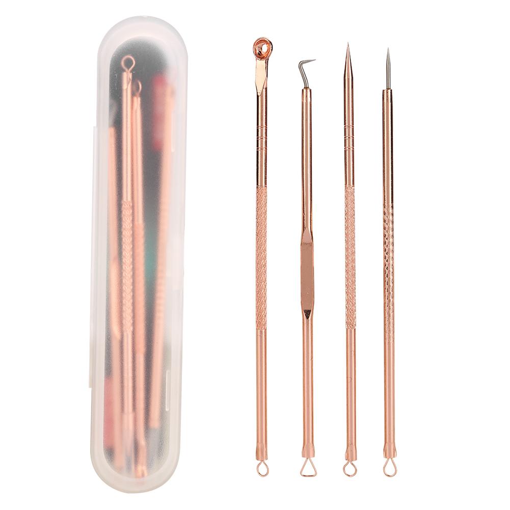4PcsSet Acne Remover Tool Stainless Steel Rose Gold Double Head Needles Blackhead Extractor
4PcsSet Acne Remover Tool Stainless Steel Rose Gold Double Head Needles Blackhead Extractor