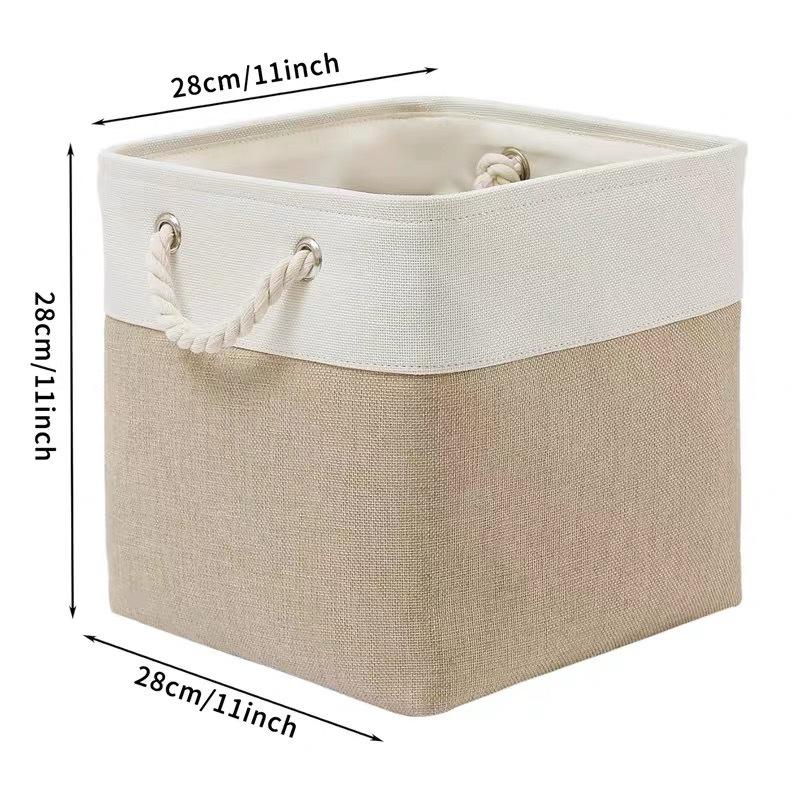 Foldable Linen Storage Basket with Strong Handles, Large Capacity, Washable 28*28*28CM
Foldable Linen Storage Basket with Strong Handles, Large Capacity, Washable 28*28*28CM