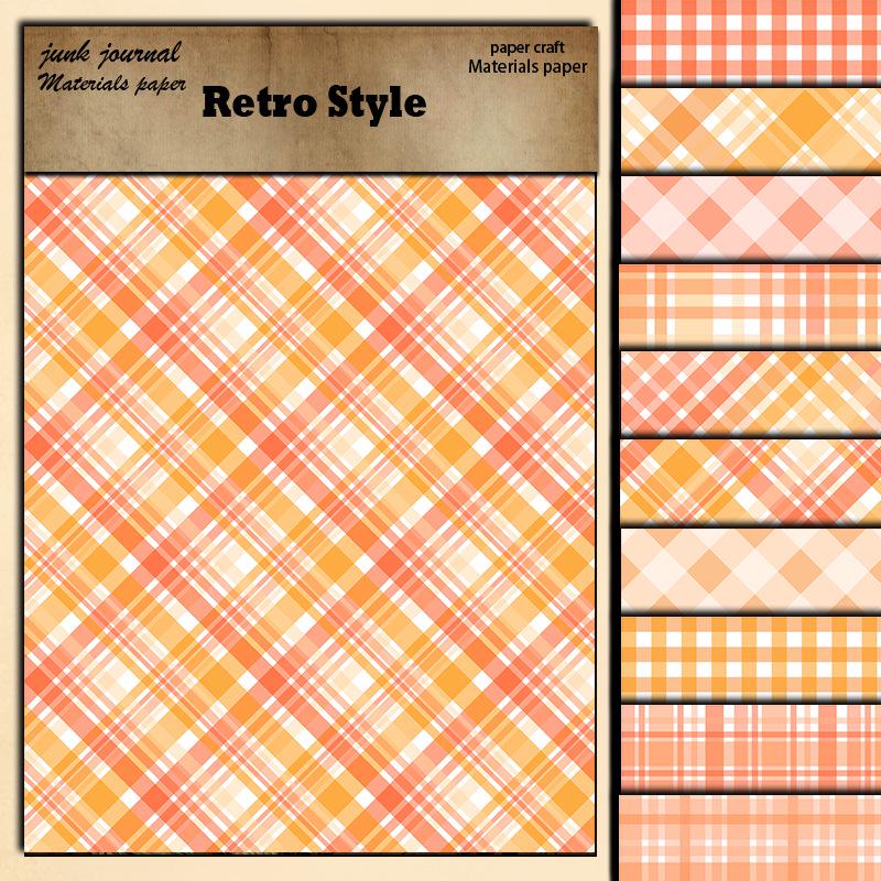 Vintage Orange Plaid Paper Sheets (14x20cm, 10 Sheets) for Journal Decoration
Vintage Orange Plaid Paper Sheets (14x20cm, 10 Sheets) for Journal Decoration