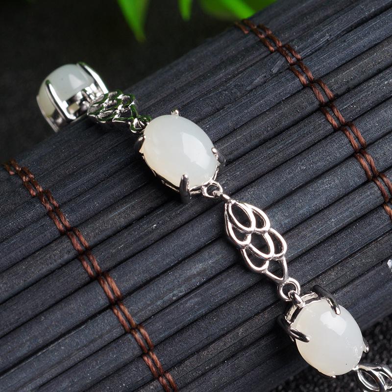 Fashionable Hetian Jade & Sterling Silver Bracelet - Certified Gift for Girlfriend or Best Friend s Birthday 925 Silver
Fashionable Hetian Jade & Sterling Silver Bracelet - Certified Gift for Girlfriend or Best Friend s Birthday 925 Silver