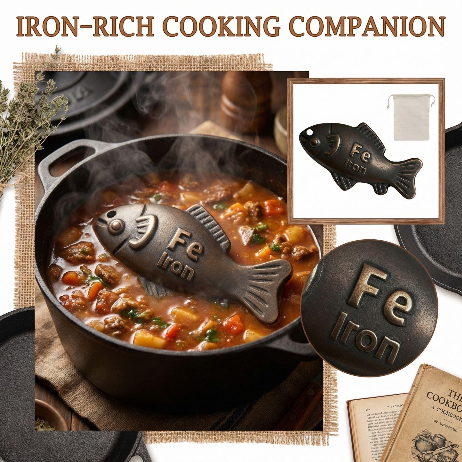 Fe Iron Cast Iron Fish Shaped Cooking Tool Set for Kitchen Use Durable Metal Craft Accessories with Storage Bag One Size
Fe Iron Cast Iron Fish Shaped Cooking Tool Set for Kitchen Use Durable Metal Craft Accessories with Storage Bag One Size