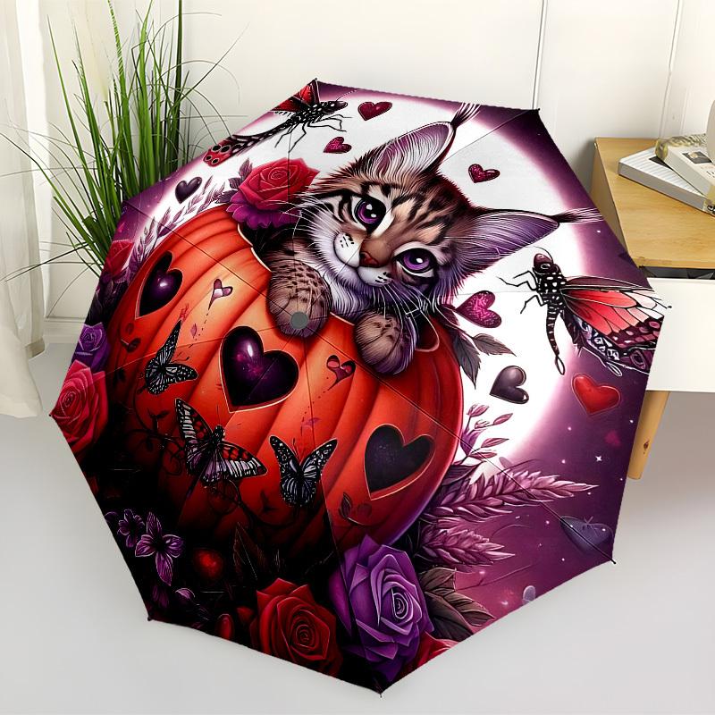 1pc Halloween Pumpkin Cat Automatic Open/Close Umbrella, Folding Compact Umbrella with Lightweight Design for Women/Men yy251028232
1pc Halloween Pumpkin Cat Automatic Open/Close Umbrella, Folding Compact Umbrella with Lightweight Design for Women/Men yy251028232