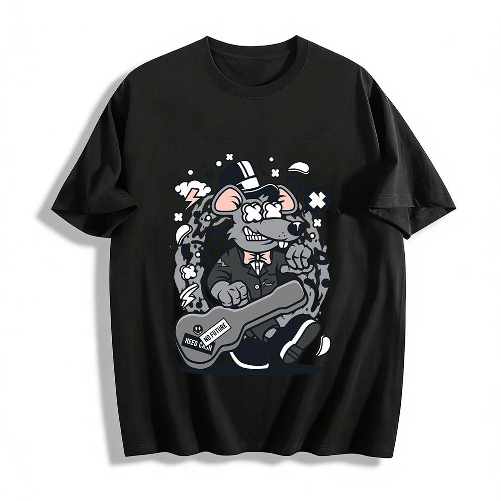 Need Cash Rat Rocker Tee Retro Cartoon Mouse Print Casual Short Sleeve Pure cotton T-shirt XXS
Need Cash Rat Rocker Tee Retro Cartoon Mouse Print Casual Short Sleeve Pure cotton T-shirt XXS