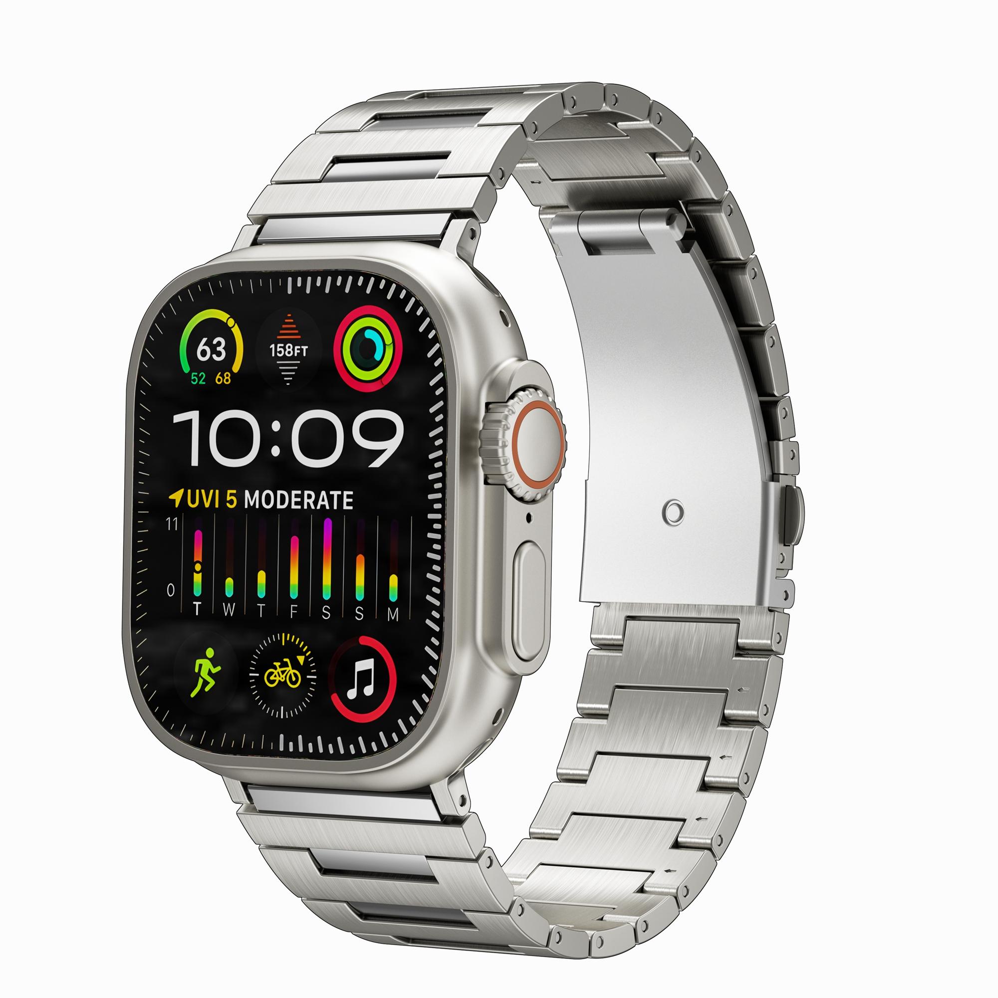 Titanium Alloy Strap for Apple Watch Series 10 42mm/9 8 7 41mm/6 5 4 SE SE (2022) SE (2023) 40mm/3 2 1 38mm Silver Band As shown A
Titanium Alloy Strap for Apple Watch Series 10 42mm/9 8 7 41mm/6 5 4 SE SE (2022) SE (2023) 40mm/3 2 1 38mm Silver Band As shown A