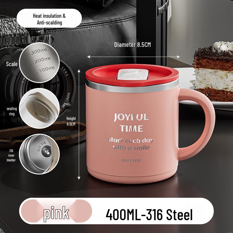 304 Stainless Steel Insulated Coffee Mug with Lid and Large Handle - Anti-scalding Office & Home Water Cup, Perfect Gift 304 Stainless Steel
304 Stainless Steel Insulated Coffee Mug with Lid and Large Handle - Anti-scalding Office & Home Water Cup, Perfect Gift 304 Stainless Steel