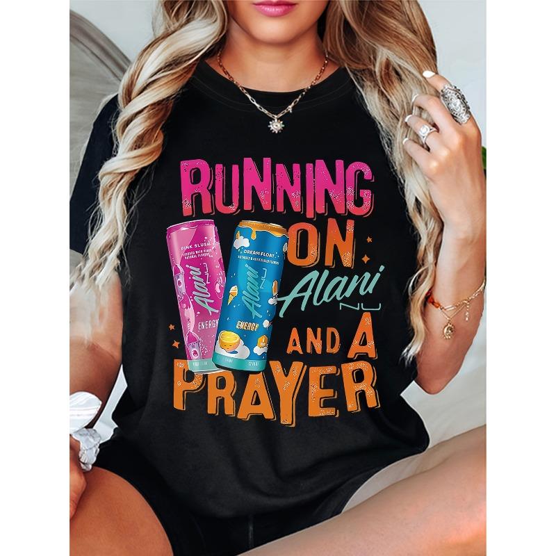Running on Alani & Prayer Women s Crew Neck Short Sleeve Summer Casual Tee 4XL чорний
Running on Alani & Prayer Women s Crew Neck Short Sleeve Summer Casual Tee 4XL чорний