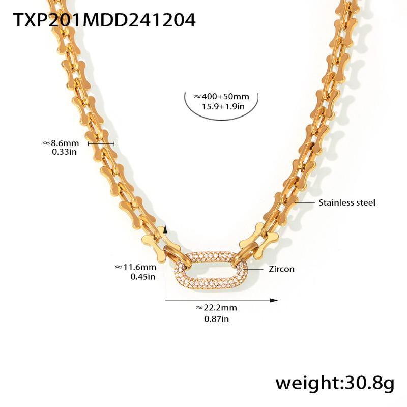 Meier Stainless steel zircon horseshoe clasp necklace bracelet - european & american style, heavily plated with 18k real gold jewelry
Meier Stainless steel zircon horseshoe clasp necklace bracelet - european & american style, heavily plated with 18k real gold jewelry