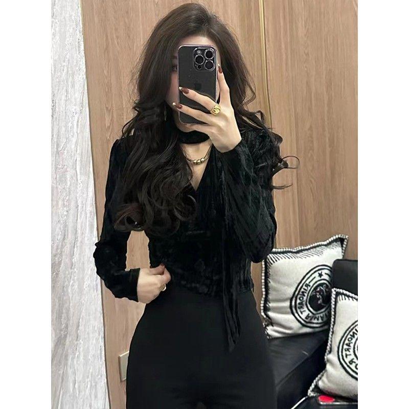 Retro Floral Slim-Fit Pleated Long-Sleeve Shirt for Women - Stylish European & American Autumn Commuter Top L (Recommended 101-110 jin) чорний
Retro Floral Slim-Fit Pleated Long-Sleeve Shirt for Women - Stylish European & American Autumn Commuter Top L (Recommended 101-110 jin) чорний