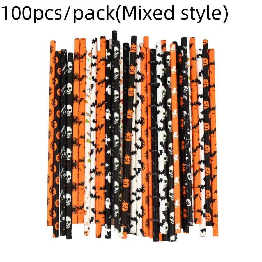 100pcsHalloween Mixed Paper Straws Party Table Decoration Disposable Juice Cocktail Beverage Straws
100pcsHalloween Mixed Paper Straws Party Table Decoration Disposable Juice Cocktail Beverage Straws