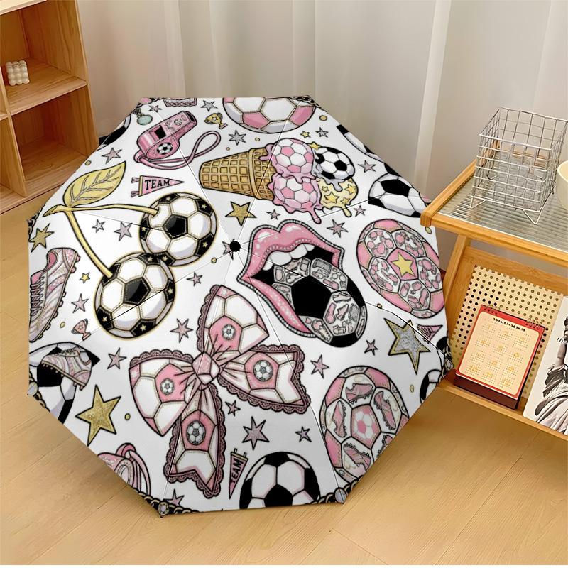 Soccer Colorful Printed umbrella windproof folding umbrella portable sun and rain umbrella suitable for gifting
Soccer Colorful Printed umbrella windproof folding umbrella portable sun and rain umbrella suitable for gifting
