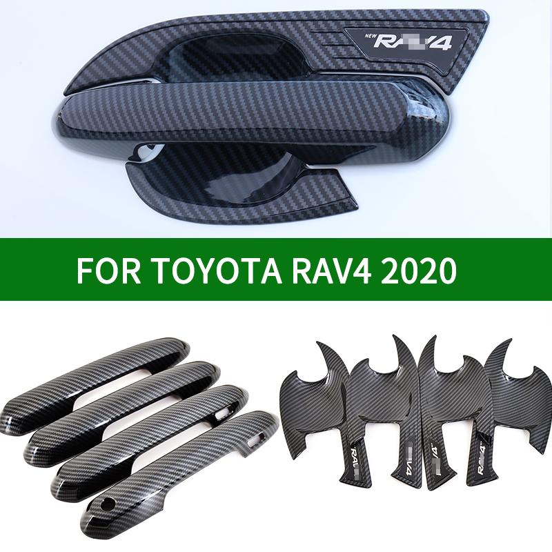 Для TOYOTA RAV4 пятого поколения, аксессуары, глянцевые чехлы на дверные ручки с узором из углеродного волокна
Для TOYOTA RAV4 пятого поколения, аксессуары, глянцевые чехлы на дверные ручки с узором из углеродного волокна