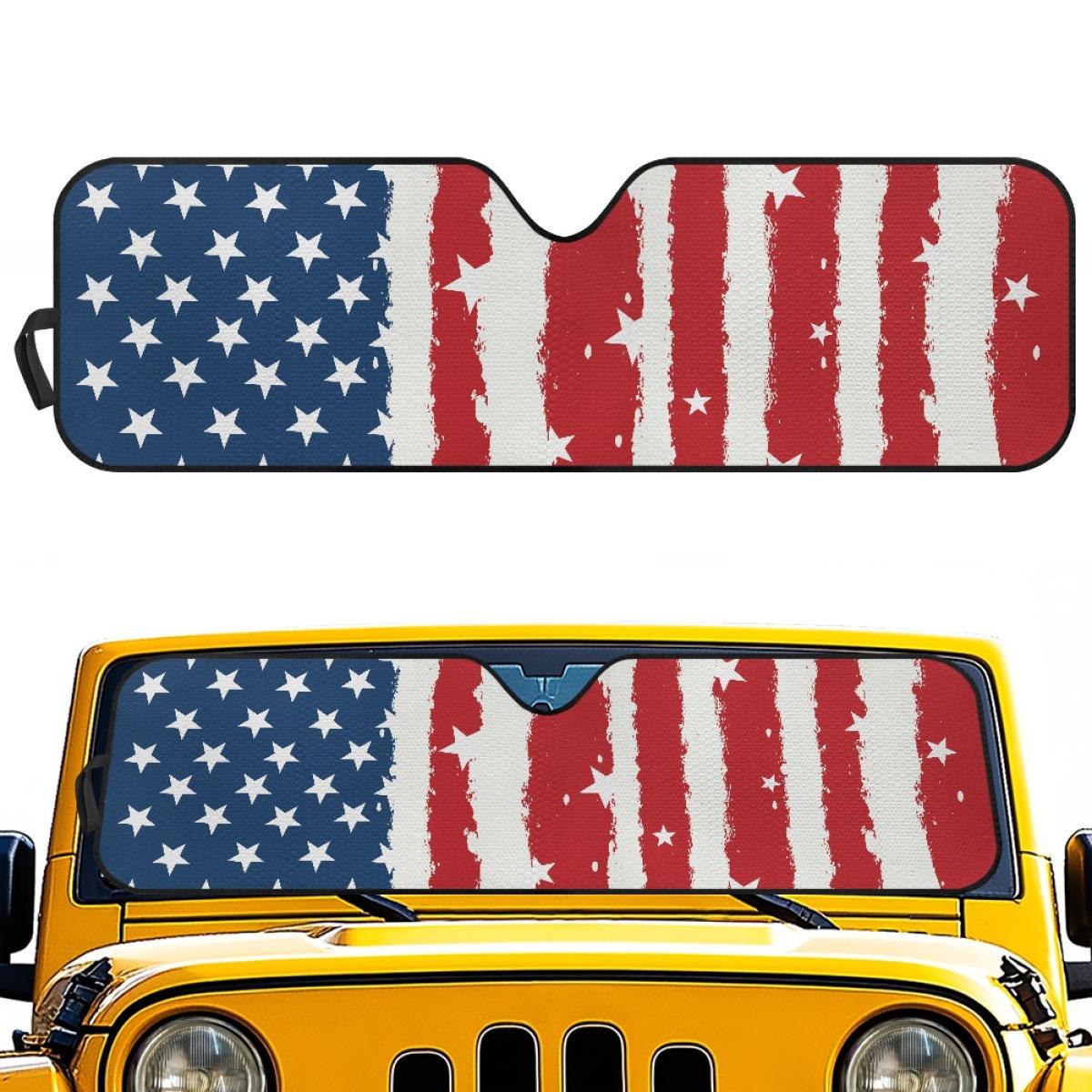 American Off-Road Vehicle Sunshade with Eagle Design - Foldable Heat Insulation Cover One Size
American Off-Road Vehicle Sunshade with Eagle Design - Foldable Heat Insulation Cover One Size