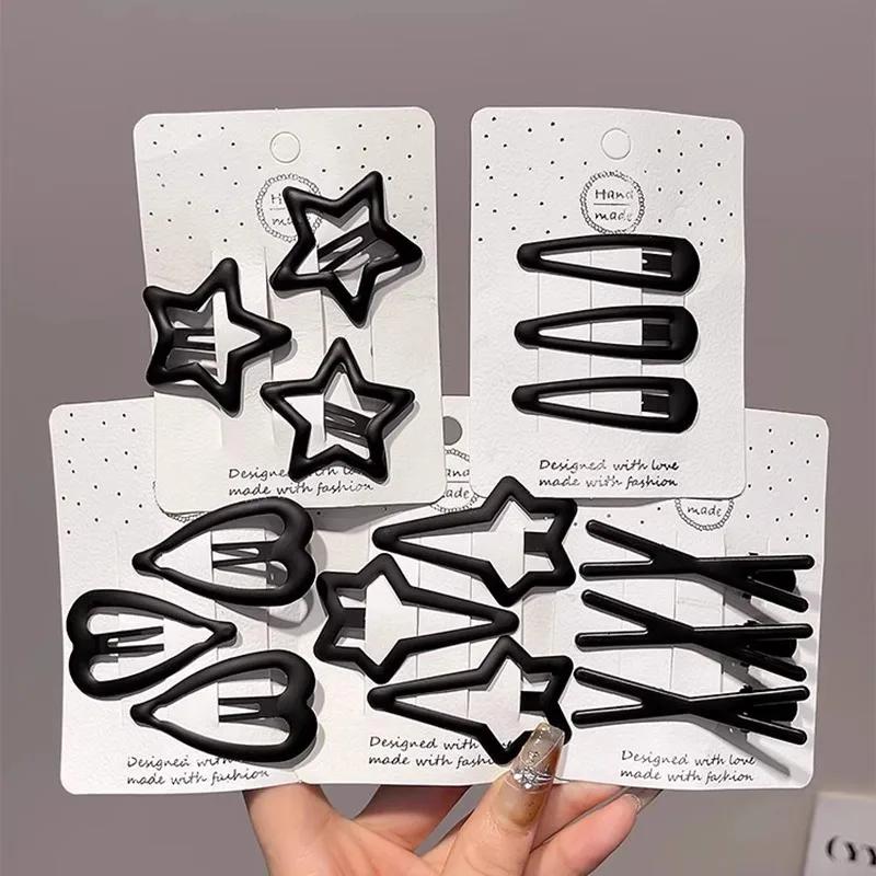 3pcs/set Y2K Girls Black Star Love Cross Hairpins Cool Charm Metal BB Hair Clip for Woman Children Harajuku Headwear Accessories
3pcs/set Y2K Girls Black Star Love Cross Hairpins Cool Charm Metal BB Hair Clip for Woman Children Harajuku Headwear Accessories