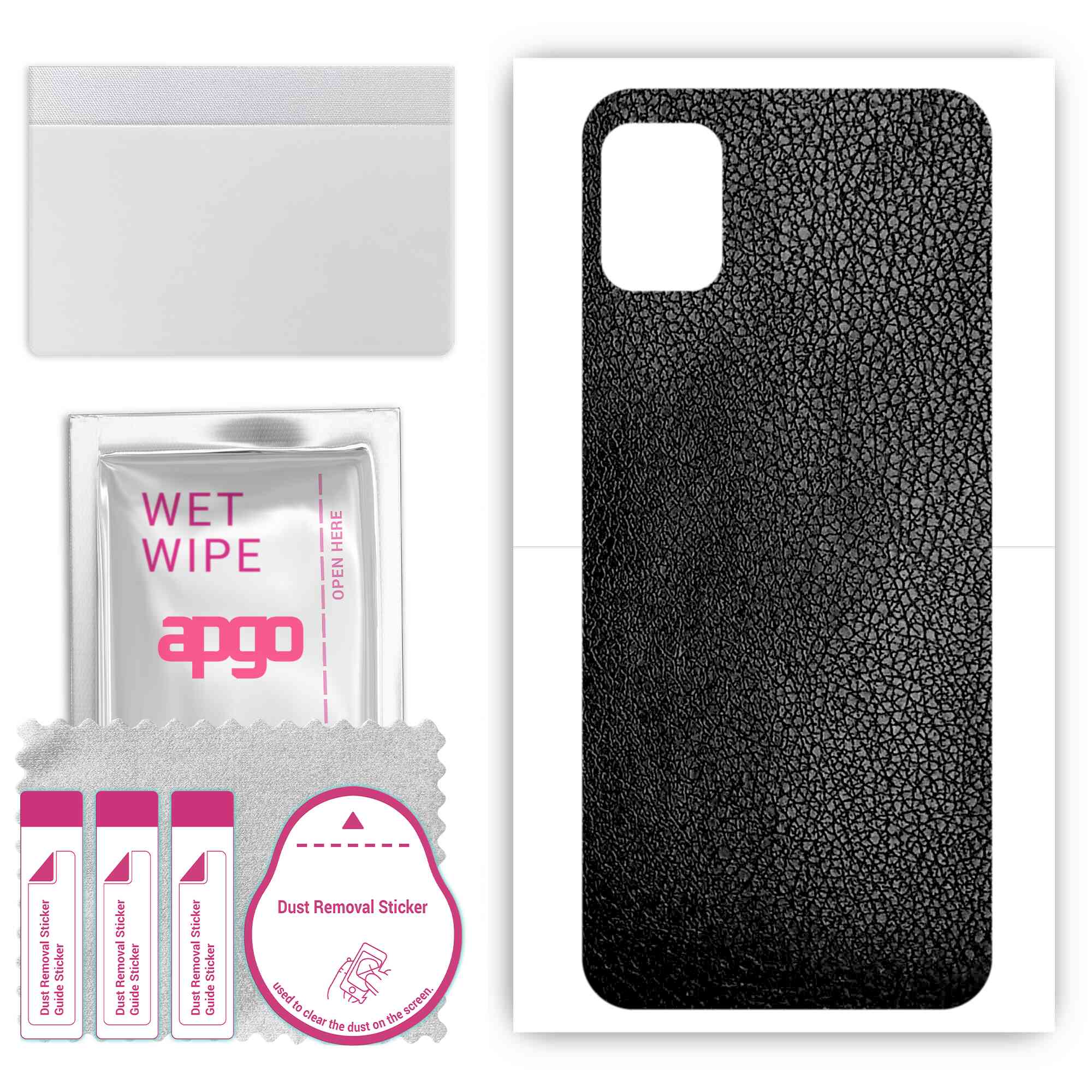 apgo Protective Skin Sticker for the back compatible with Nokia C02, Wrap Film, Foil, Vinyl - Pattern Black Leather
apgo Protective Skin Sticker for the back compatible with Nokia C02, Wrap Film, Foil, Vinyl - Pattern Black Leather