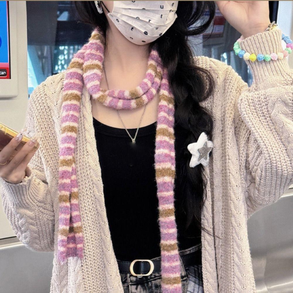 Harajuku Y2K Striped Sharf Collocation Clothing Accessories В язана шаль Довгі вузькі шарфи Girl кавовий/сірий
Harajuku Y2K Striped Sharf Collocation Clothing Accessories В язана шаль Довгі вузькі шарфи Girl кавовий/сірий