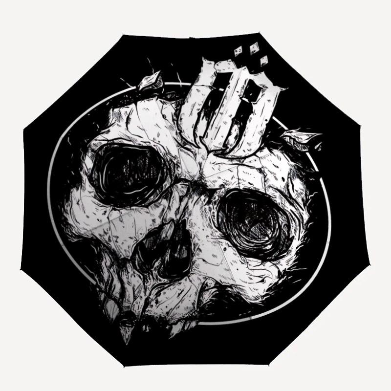 1pc Skull Emblem Automatic Folding Umbrella - Windproof Compact Travel Umbrella with Auto Open/Close, 8-Rib Heavy-Duty Shaft for Women/Men A040
1pc Skull Emblem Automatic Folding Umbrella - Windproof Compact Travel Umbrella with Auto Open/Close, 8-Rib Heavy-Duty Shaft for Women/Men A040