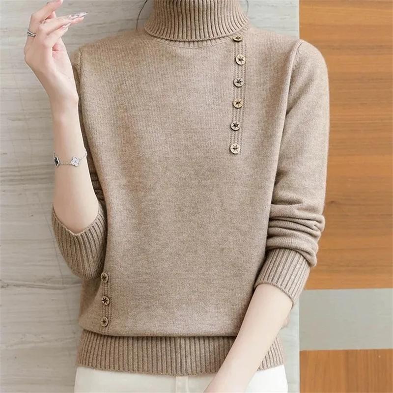 Autumn Winter New Women Sweater Women s High Neck Knitted Pullover Loose Korean Fashion Warm Women s Top S хаки
Autumn Winter New Women Sweater Women s High Neck Knitted Pullover Loose Korean Fashion Warm Women s Top S хаки