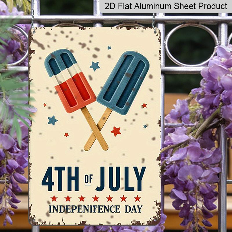 2D Flat, 1pc Retro 4th of July Metal Wall Art - Patriotic Popsicles & Stars Aluminum Sign, 7.87*11.8 Inch Vintage Tin Sign for Home Decor, No 20*30cm
2D Flat, 1pc Retro 4th of July Metal Wall Art - Patriotic Popsicles & Stars Aluminum Sign, 7.87*11.8 Inch Vintage Tin Sign for Home Decor, No 20*30cm
