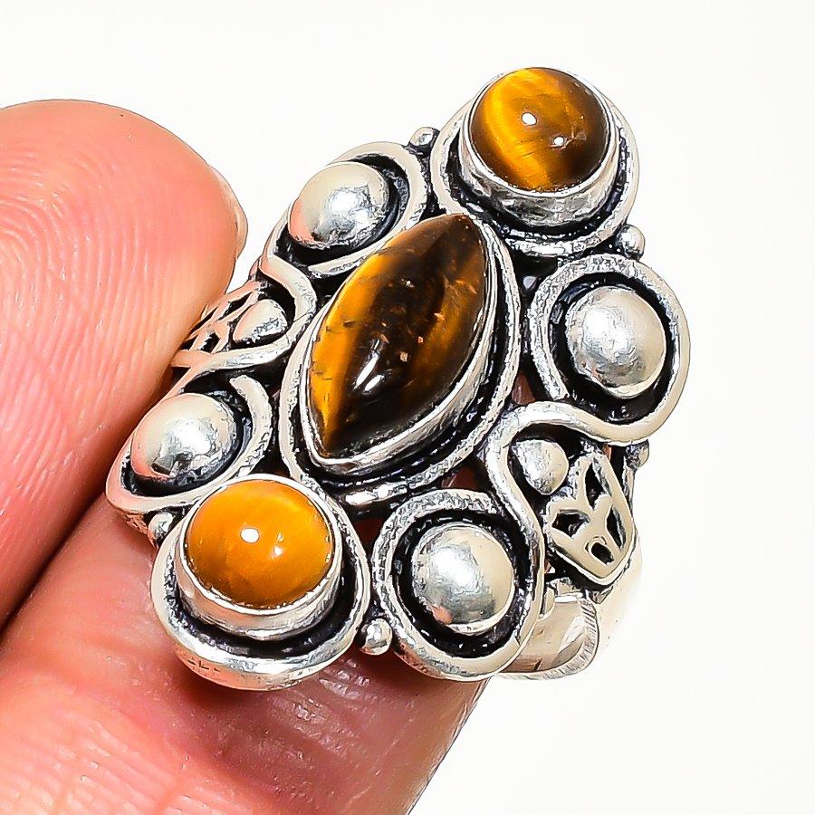 Natural Tiger Eye Gemstone Handmade 925 Sterling Silver Jewelry Ring Size 9 N0f08
Natural Tiger Eye Gemstone Handmade 925 Sterling Silver Jewelry Ring Size 9 N0f08