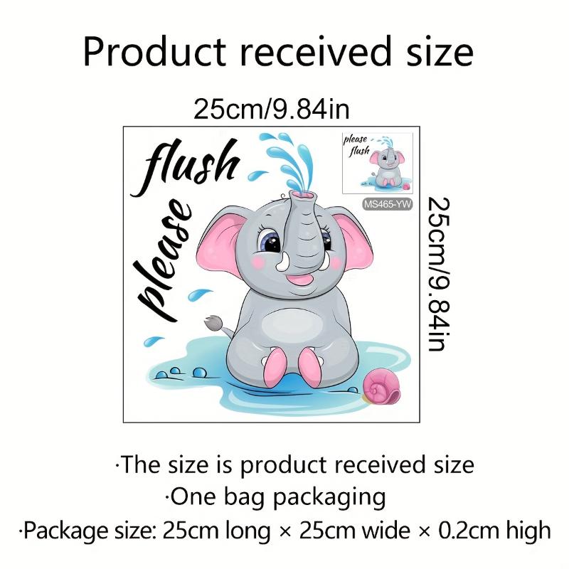 1pc Cartoon Elephant Pattern Toilet Lid Decal Funny Self Adhesive Toilet Sticker Creative Removable Toilet Cover Sticker (as the picture,25X25CM)
1pc Cartoon Elephant Pattern Toilet Lid Decal Funny Self Adhesive Toilet Sticker Creative Removable Toilet Cover Sticker (as the picture,25X25CM)