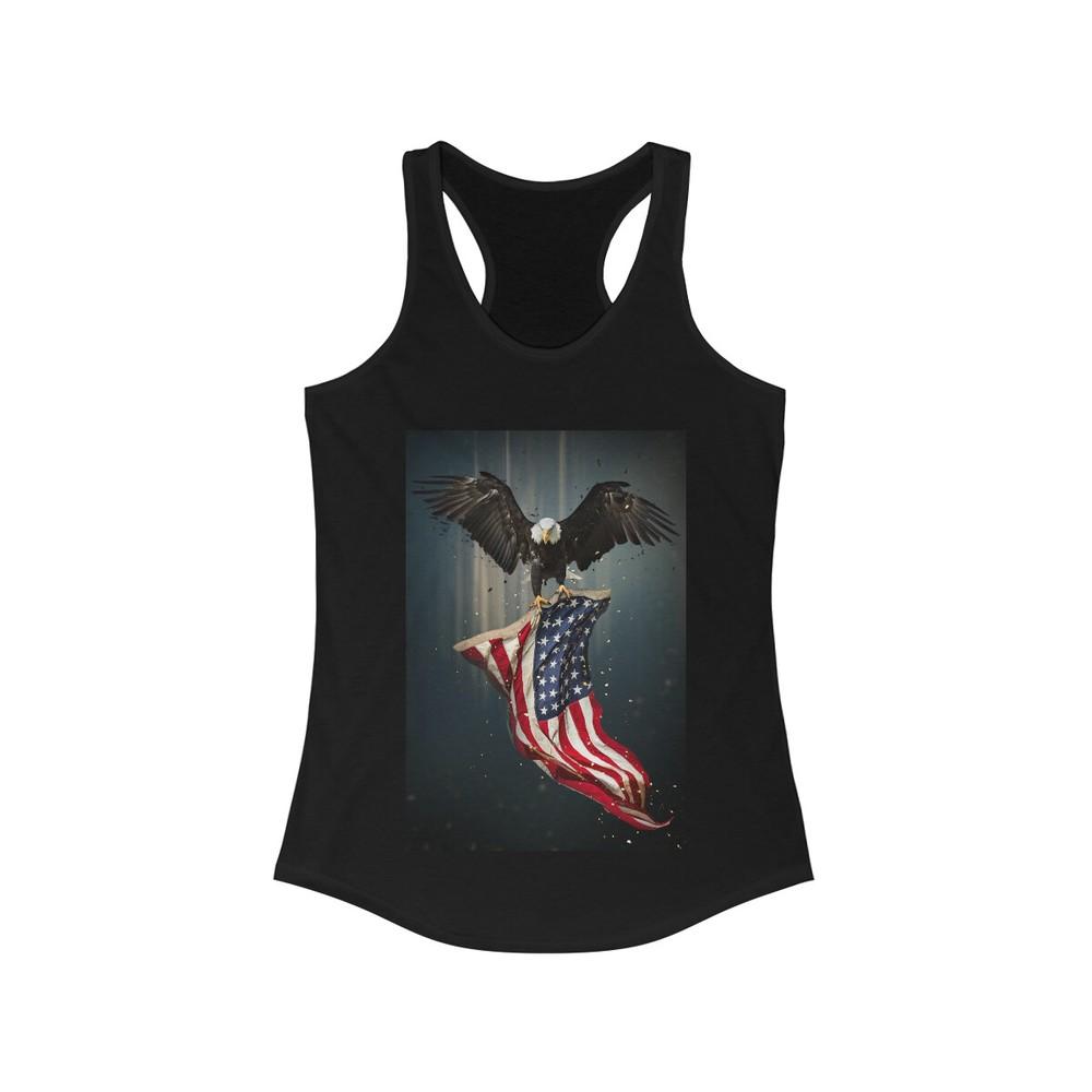 Women s Ideal Racerback Tank American Bald Eagle flying of america with flag Unisex T-Shirt XXXL
Women s Ideal Racerback Tank American Bald Eagle flying of america with flag Unisex T-Shirt XXXL
