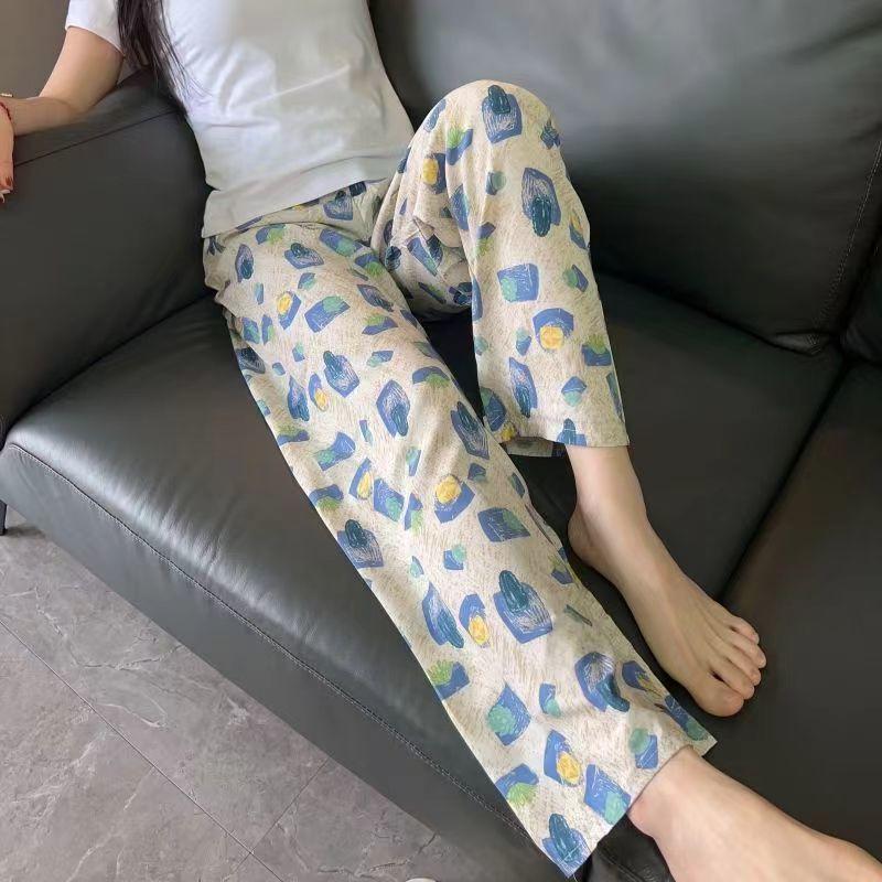 Summer Thin Cotton Rayon Ultra-Light Puff Wide Leg Ankle Pants for Women Home Pants Plus Size Artificial Cotton Pants One size
Summer Thin Cotton Rayon Ultra-Light Puff Wide Leg Ankle Pants for Women Home Pants Plus Size Artificial Cotton Pants One size
