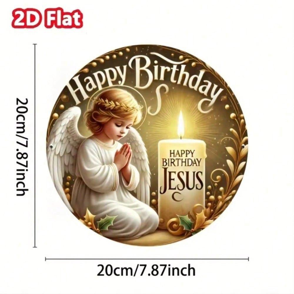 Metal Round Wall Art Angel Happy Birthday Jesus Christmas Decor
Metal Round Wall Art Angel Happy Birthday Jesus Christmas Decor