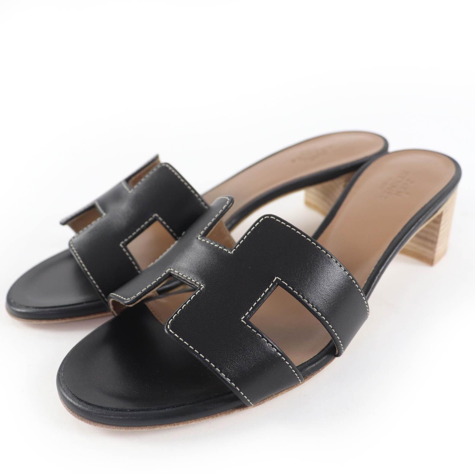 HERMES Sandals Oasis H logo leather mules black leather Women 37 Used
HERMES Sandals Oasis H logo leather mules black leather Women 37 Used