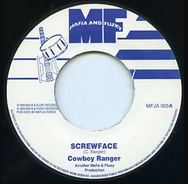 7inch Record COWBOY RANGER - Screwface MFJA005 Mafia And Fluxy 1993 UK Reggae, Ska & Dub Used
7inch Record COWBOY RANGER - Screwface MFJA005 Mafia And Fluxy 1993 UK Reggae, Ska & Dub Used