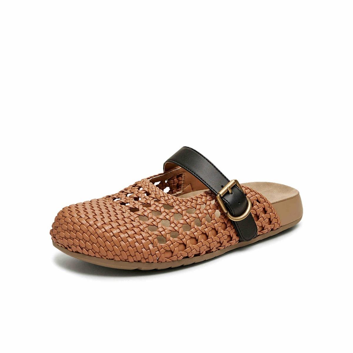 Sheepskin version French retro leather woven bag head half slippers women s summer wear hollow breathable Roman shoes sandals 40
Sheepskin version French retro leather woven bag head half slippers women s summer wear hollow breathable Roman shoes sandals 40