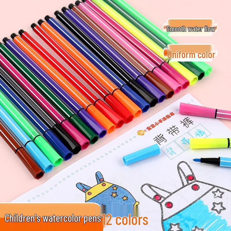 12-Color Soft Tip Water-Based Doodling Pens for Kids – Baby Drawing Colored Pencils In Stock 6 Pack Markers - Random Colors
12-Color Soft Tip Water-Based Doodling Pens for Kids – Baby Drawing Colored Pencils In Stock 6 Pack Markers - Random Colors