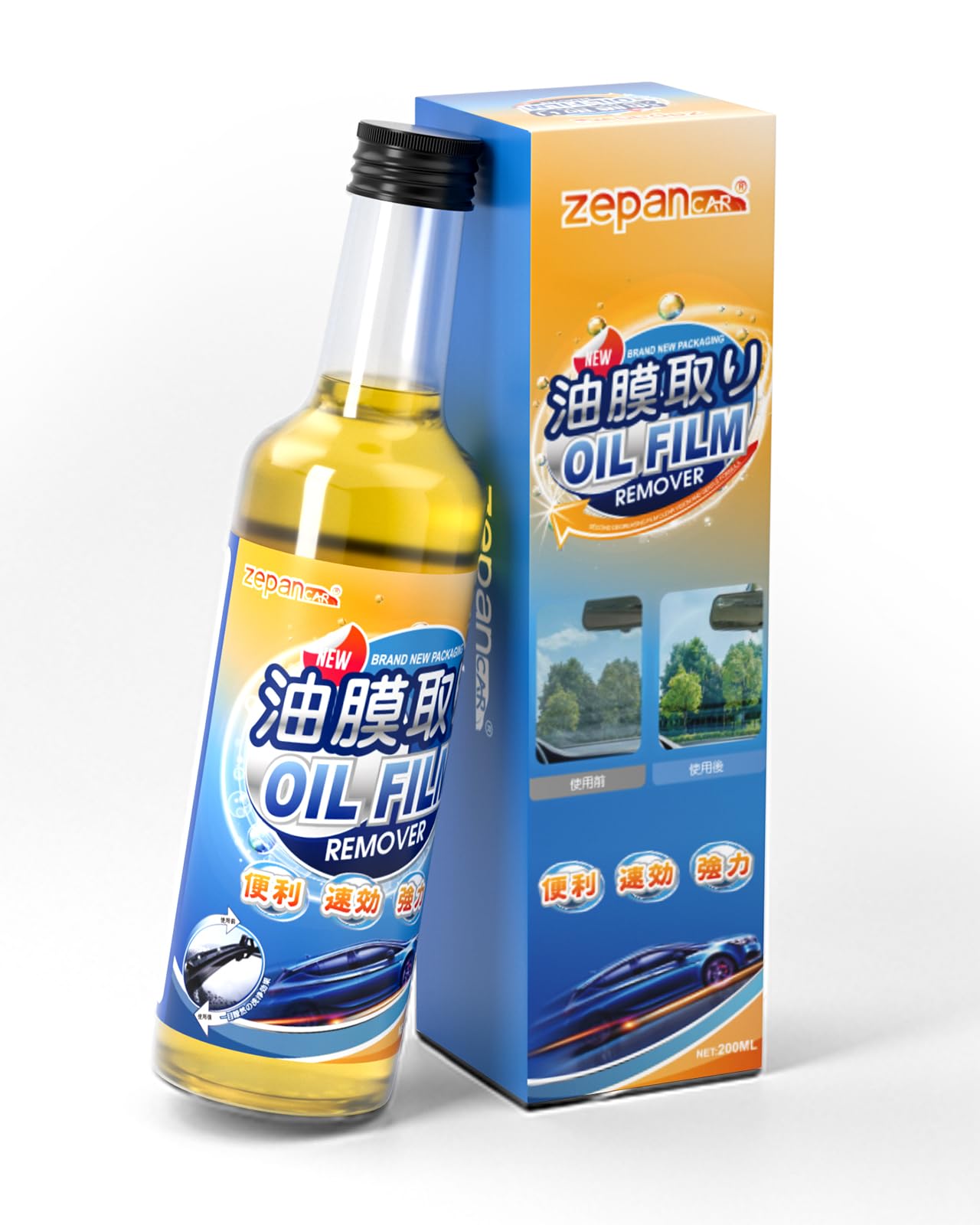 zepan Средство для удаления автомобильной пленки, Средство для мытья автомобильного стекла, Сильное удаление пленок, 200ml