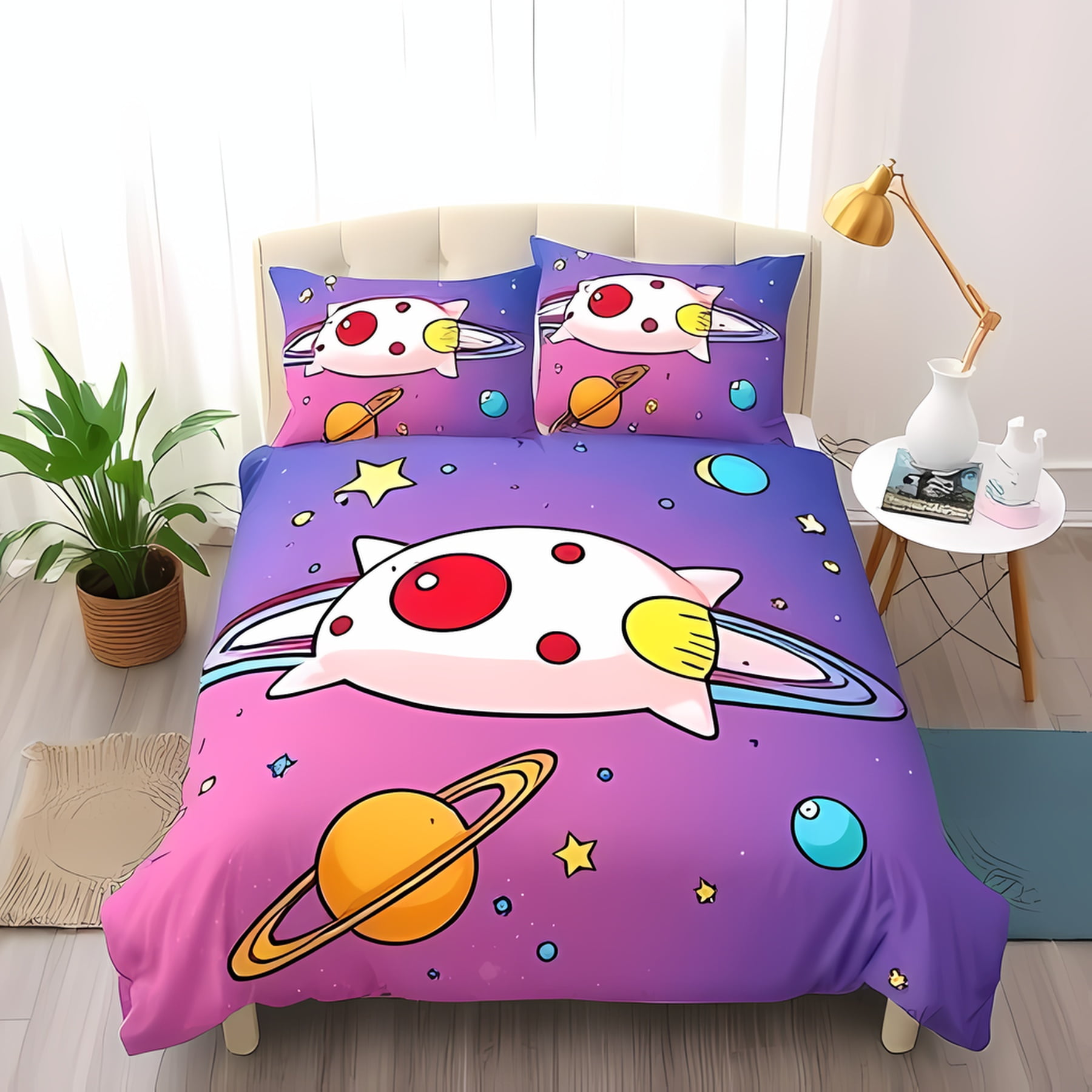 Comforter Space Themed Bedding Set Black With Rocket Ship Planets Suitable Children Kids And Adults Warm Soft And Breathable Comforter (quilt)-EU Single(135*200cm)3pcs
Comforter Space Themed Bedding Set Black With Rocket Ship Planets Suitable Children Kids And Adults Warm Soft And Breathable Comforter (quilt)-EU Single(135*200cm)3pcs