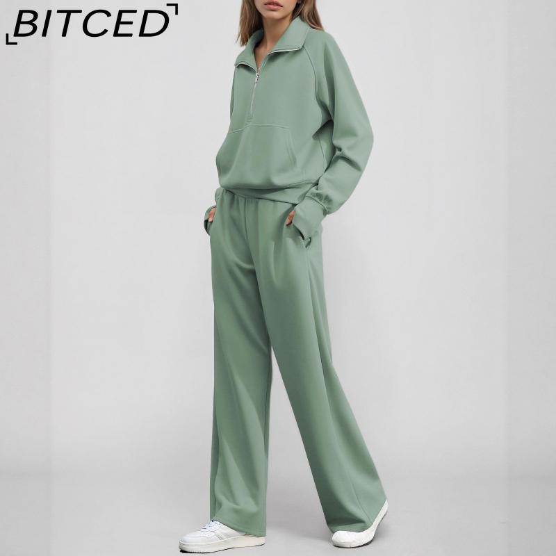 BITCED Жіночий світшот з довгим рукавом та високим коміром, комплект з двох предметів, модний повсякденний осінній ансамбль XXL зелений
BITCED Жіночий світшот з довгим рукавом та високим коміром, комплект з двох предметів, модний повсякденний осінній ансамбль XXL зелений