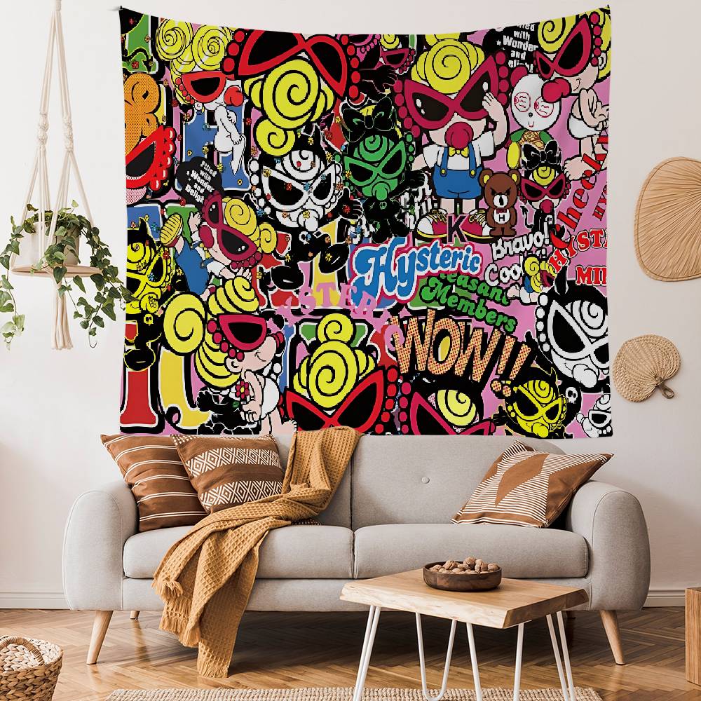 Japan Fashion Hysteric Mini Printed Large Wall Tapestry Hanging Tarot Hippie Wall Rugs Dorm Art Home Decor 74x94cm(29x37in)
Japan Fashion Hysteric Mini Printed Large Wall Tapestry Hanging Tarot Hippie Wall Rugs Dorm Art Home Decor 74x94cm(29x37in)