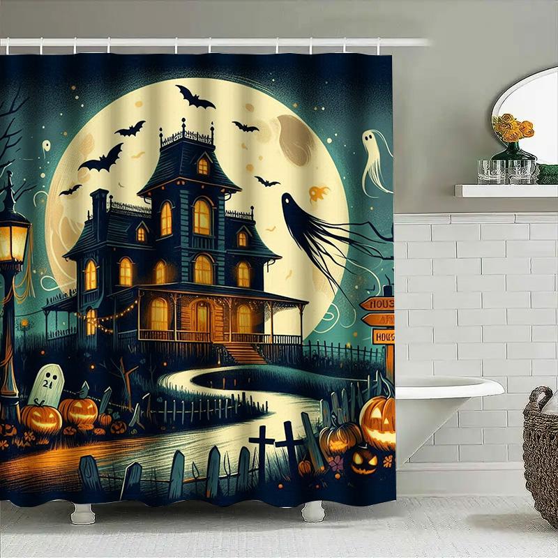 1Pcspooky Haunted House Halloween Bathroom Shower Curtain Dark Gothic Art Decoration W60H190(CM)-1 Pcs
1Pcspooky Haunted House Halloween Bathroom Shower Curtain Dark Gothic Art Decoration W60H190(CM)-1 Pcs
