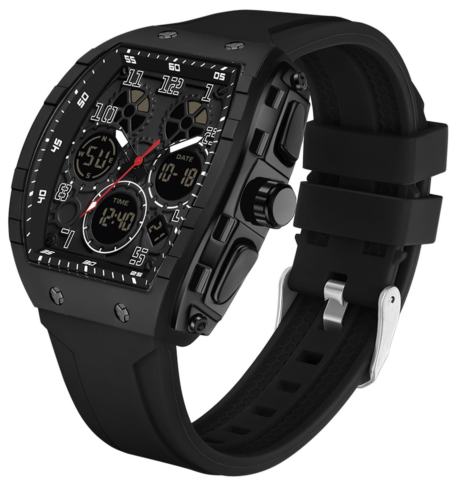 Часы мужские часы цифровые часы аналоговые часы водонепроницаемые деловые стильные силиконовые мужские часы с ремешком светодиодные часы многофункциональные
Часы мужские часы цифровые часы аналоговые часы водонепроницаемые деловые стильные силиконовые мужские часы с ремешком светодиодные часы многофункциональные