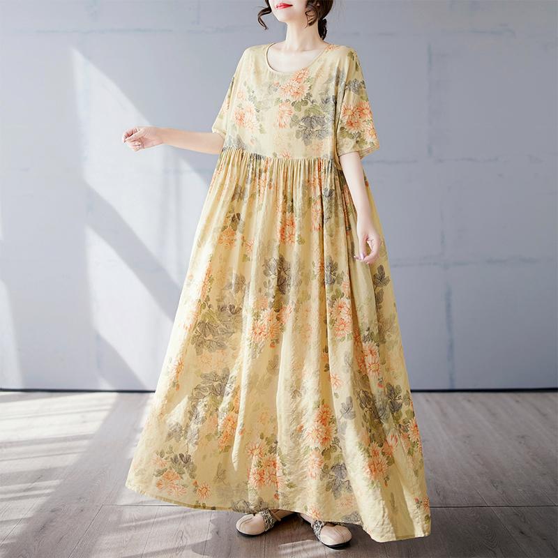 DIMANAF 2025 Summer Plus Size Dress Basic Women Vintage Casual Loose O-Neck Long Floral Printing Dress Maxi One Size жёлтый
DIMANAF 2025 Summer Plus Size Dress Basic Women Vintage Casual Loose O-Neck Long Floral Printing Dress Maxi One Size жёлтый