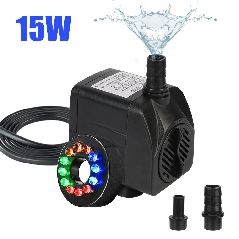 Waterproof Water Pump Submersible Fountain with 12 LED Light for Garden Aquarium Fish Tank Bird Bath Fountain Ultra-quiet
Waterproof Water Pump Submersible Fountain with 12 LED Light for Garden Aquarium Fish Tank Bird Bath Fountain Ultra-quiet