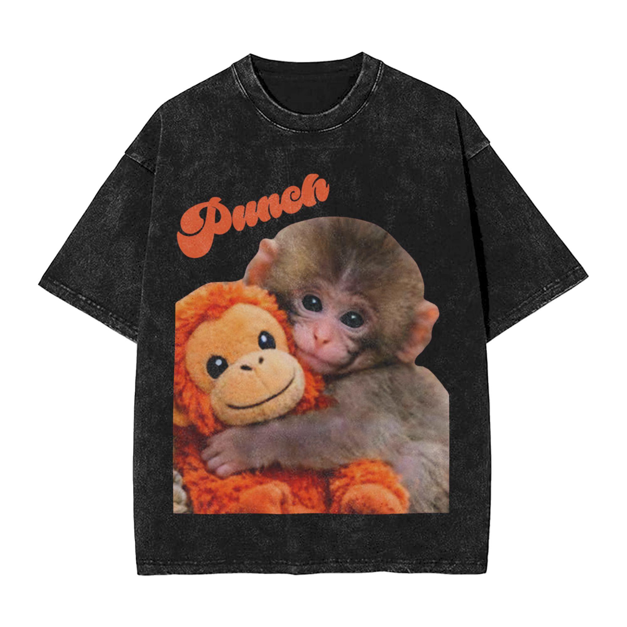 I Love Punch Cute Baby Monkey Valentine Gift Shirt Hip Hop Washed Short Sleeve High Street TShirt Novelty Unisex Women Streetwear S
I Love Punch Cute Baby Monkey Valentine Gift Shirt Hip Hop Washed Short Sleeve High Street TShirt Novelty Unisex Women Streetwear S