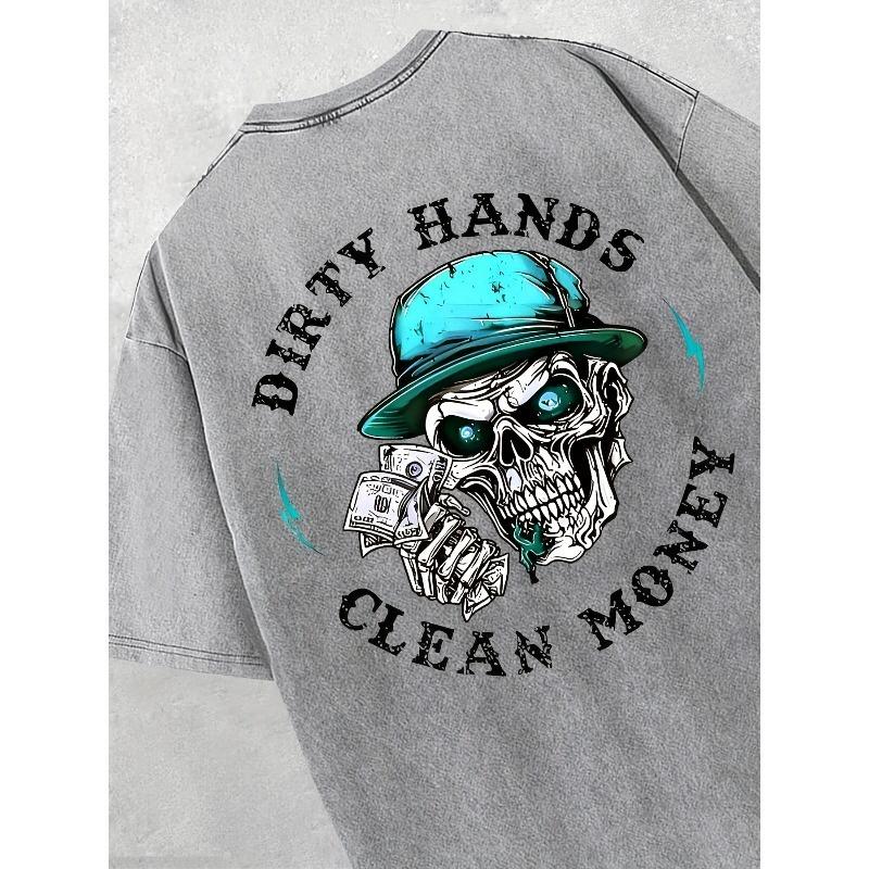 European sizes Men s Vintage Streetwear T-Shirt with Money & Skull Print, Loose Fit Casual Round Neck Short Sleeve Tee for Outdoor & Urban Fashion 5XL сірий
European sizes Men s Vintage Streetwear T-Shirt with Money & Skull Print, Loose Fit Casual Round Neck Short Sleeve Tee for Outdoor & Urban Fashion 5XL сірий