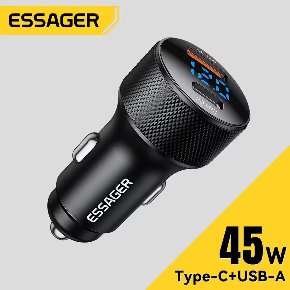 Essager 45W USB type C Car Charger PD3.0 Digital Display Dual Port Fast Charge for iPhone 16 15 14 Huawei Xiaomi Samsung Realme 45W серый
Essager 45W USB type C Car Charger PD3.0 Digital Display Dual Port Fast Charge for iPhone 16 15 14 Huawei Xiaomi Samsung Realme 45W серый