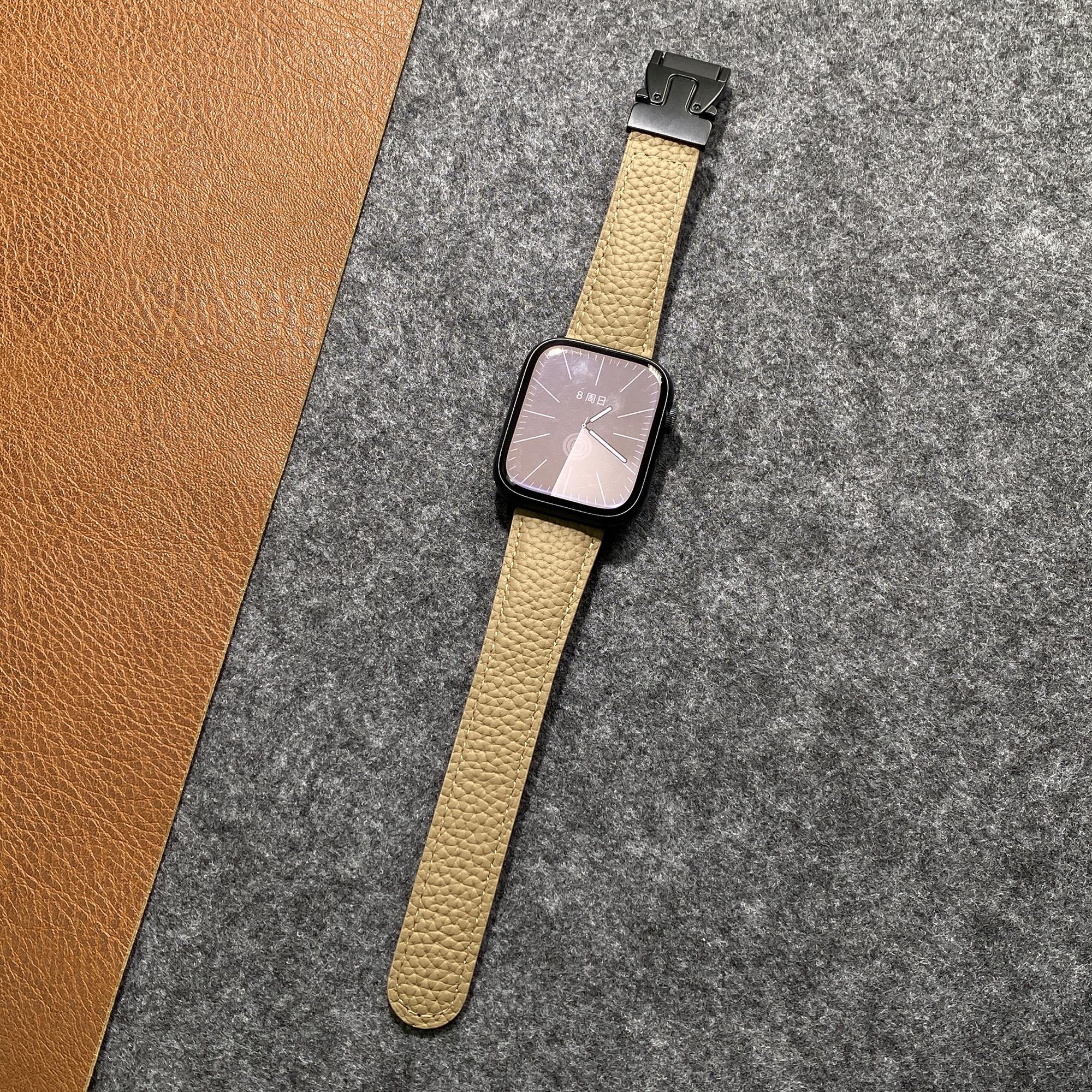 Genuine Cow Leather Strap for Apple Watch Series 10 9 8 7 SE 6 5 4 3 2 1 42mm 41mm 40mm 38mm Litchi Texture Magnetic Buckle Watch Band Black
Genuine Cow Leather Strap for Apple Watch Series 10 9 8 7 SE 6 5 4 3 2 1 42mm 41mm 40mm 38mm Litchi Texture Magnetic Buckle Watch Band Black
