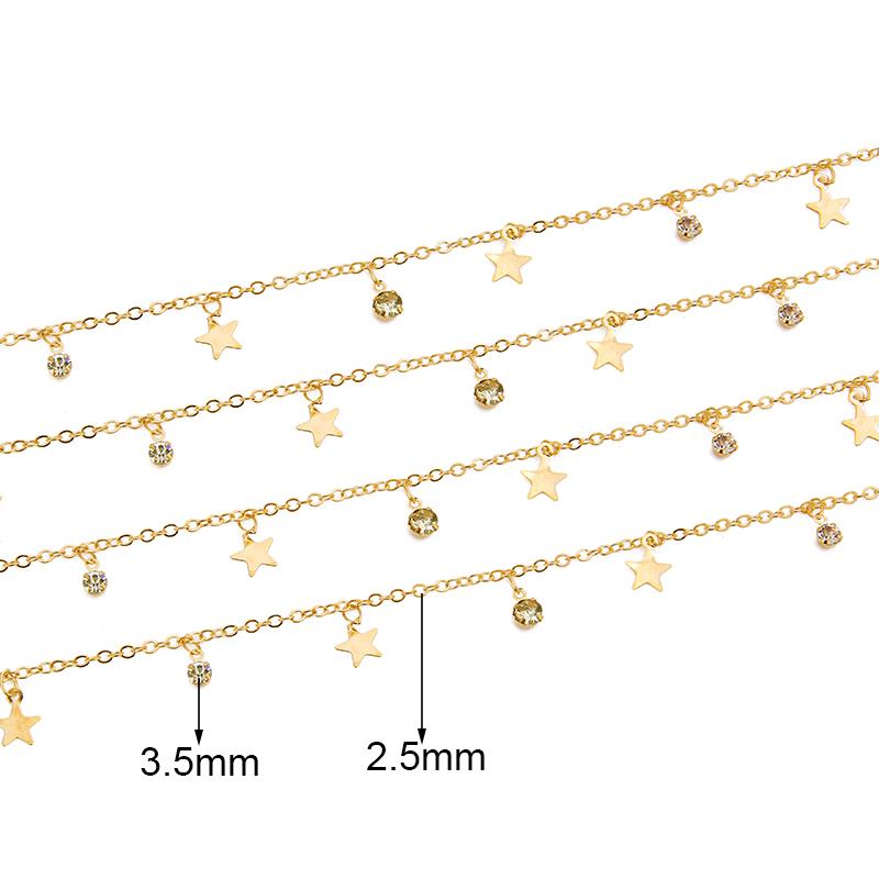 1meter Glass Crystal Beads Charms Necklace Chains Copper Metal Link Bracelet Chains Bulk Lot for Diy Jewelry Making Accessories
1meter Glass Crystal Beads Charms Necklace Chains Copper Metal Link Bracelet Chains Bulk Lot for Diy Jewelry Making Accessories