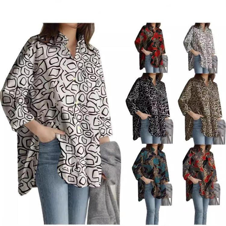 European American Office Ladies 2024 Spring Fashion Long Sleeve Printed Lapel Tops 5XL синій
European American Office Ladies 2024 Spring Fashion Long Sleeve Printed Lapel Tops 5XL синій