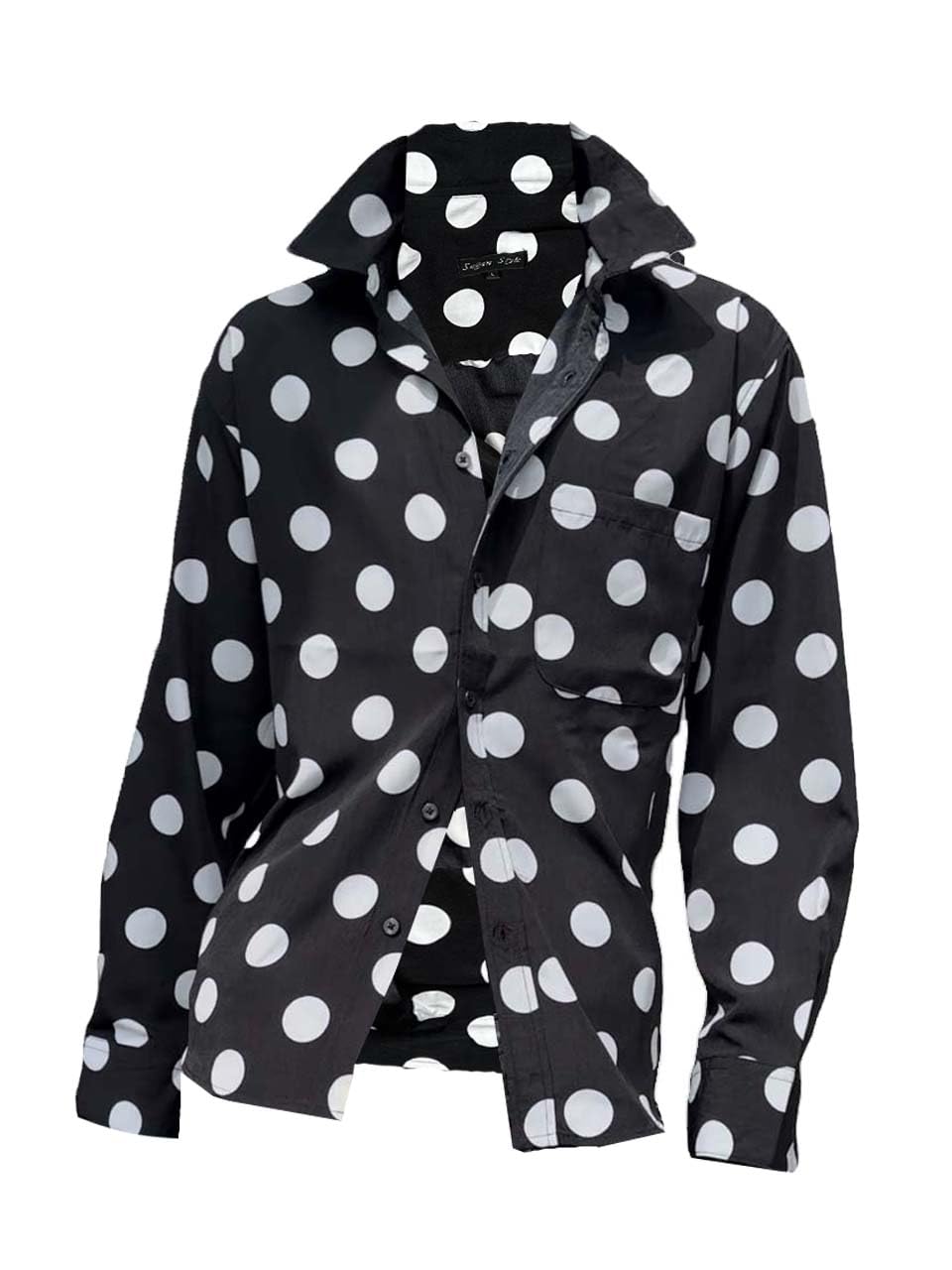 SaganStyle Traditional Polka Dot Print Long Sleeve Gothic Size YT20250001 Men s Shirt, All-Over Print, Dress, Black, 3L, чёрный
SaganStyle Traditional Polka Dot Print Long Sleeve Gothic Size YT20250001 Men s Shirt, All-Over Print, Dress, Black, 3L, чёрный