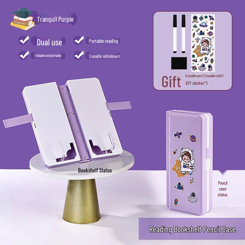 Multi-Functional Reading Stand & Pencil Case: Dual-Use Stationery Box and Bookshelf
Multi-Functional Reading Stand & Pencil Case: Dual-Use Stationery Box and Bookshelf