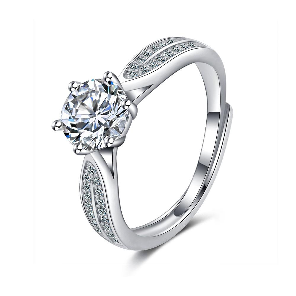 925 Sterling Copper Simple Fashion Row Diamond Six-Claw Zircon Ring Birthday Party Anniversary Gift
925 Sterling Copper Simple Fashion Row Diamond Six-Claw Zircon Ring Birthday Party Anniversary Gift