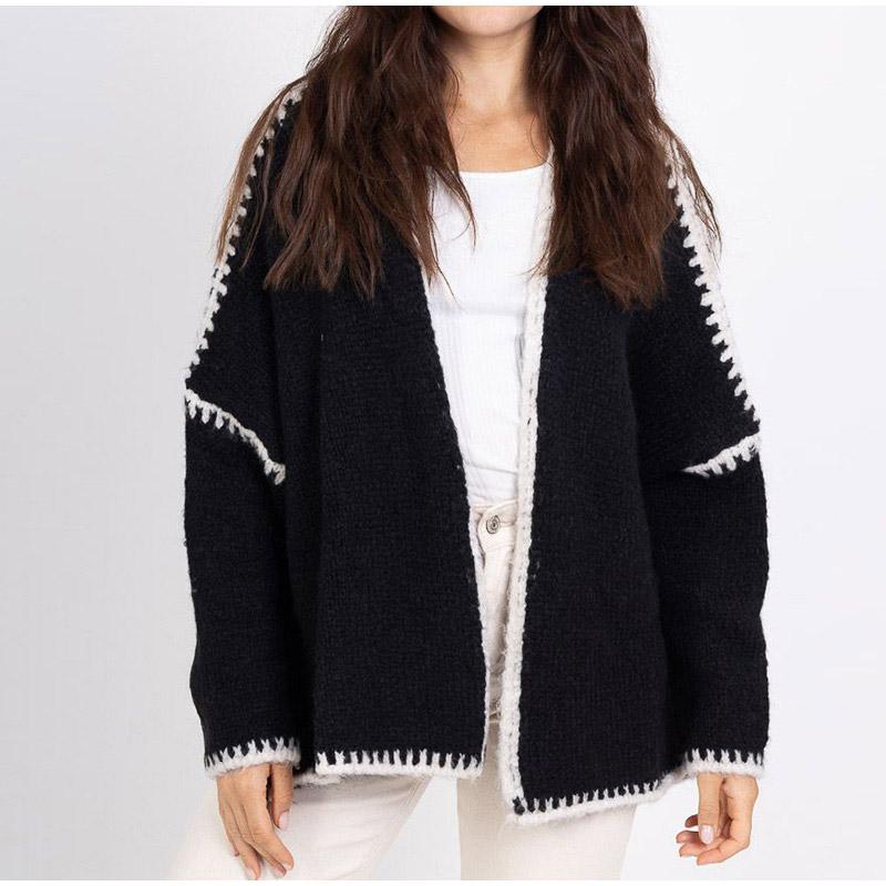 Autumn Knitted Women s Cardigan V-neck Long Sleeved Casual Women s Loose Coat S чорний
Autumn Knitted Women s Cardigan V-neck Long Sleeved Casual Women s Loose Coat S чорний